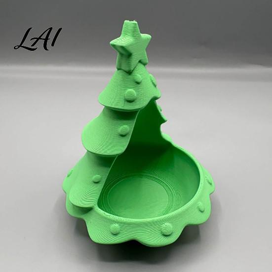 Декор стола для дома на праздник 3D-печатное украшение Рождественская елка Настольный органайзер для хранения конфет, орехов, ключей Конфетница Декоративный подсвечник