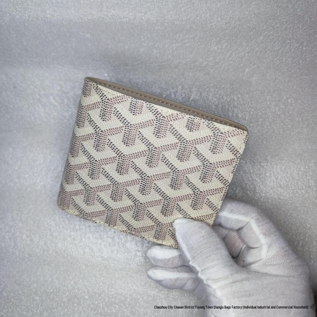 Трендовый кошелек «гусиная лапка» 2025: Стиль Goyard, Множество отделений для карт, Универсальный модный аксессуар в европейском и американском стиле.