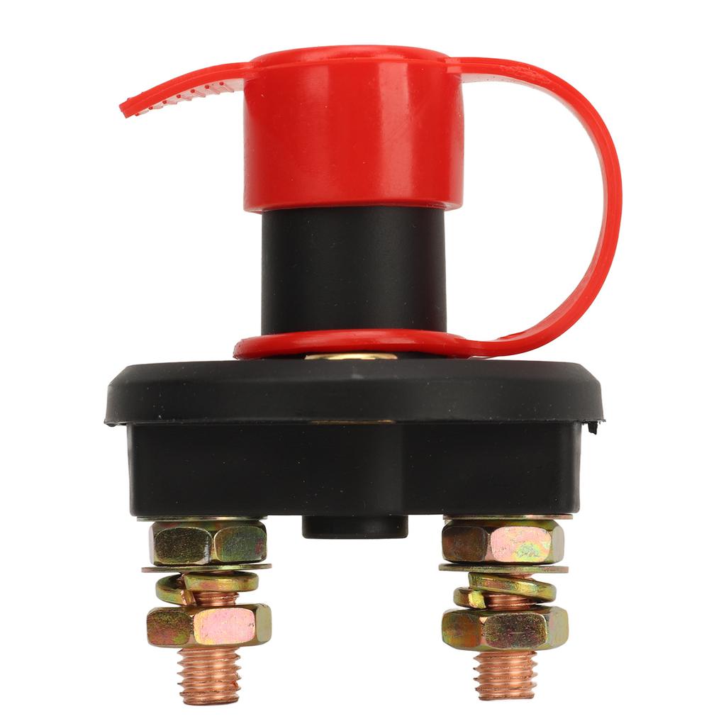Battery Disconnect Switch DC12 to 24V Power Isolator On Off Switch with 2 Power Off Switches 4 Brass Terminals for Car