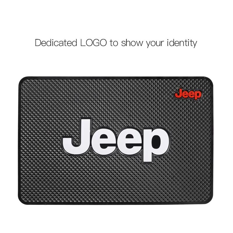 For Jeep Car Non Slip Mat Sticky Anti Slip PVC Pads Accessories For Jeep Grand Cherokee Wrangler JK Gladiator Compass Renegad