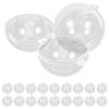 Set of 5cm Clear Hollow Plastic Christmas Clear Capsule DIY Perfect for and Home Decor 20-Piece Ornaments, Ornaments, Ornaments, Ornaments,
