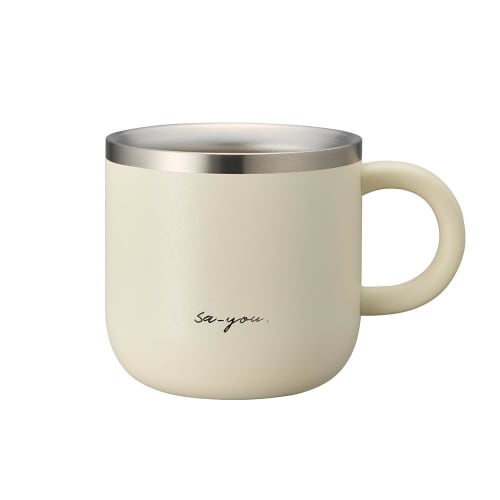 Doshisha Mug for Hot Water, 230ml, Quick Petit, Warming, Cold Relief, Heat-Absorbing Design, Ivory, ONZONE