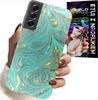 Etui Do Samsung Galaxy S22 Plus - Marmurkowe Wzory + Szkło Hartowane
