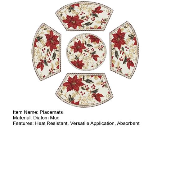 Впитывающие подставки под тарелки Диатомовые подставки под тарелки Маслостойкие Термостойкие Современные коврики для стола для обеденного стола, пикника, вечеринки