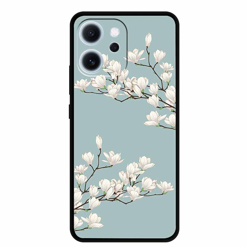 Cartoon Phone Case For Oppo Reno15 F Soft TPU Silicone Protector Relief Flower Emboss 3D Cover Funda Reno15F 15F Bumper Shield