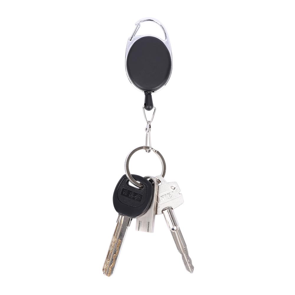 Tag Card Recoil ABS Anglers Keychain ID Lanyard Key Ring Retractable Pull Badge Reel Badge Holder