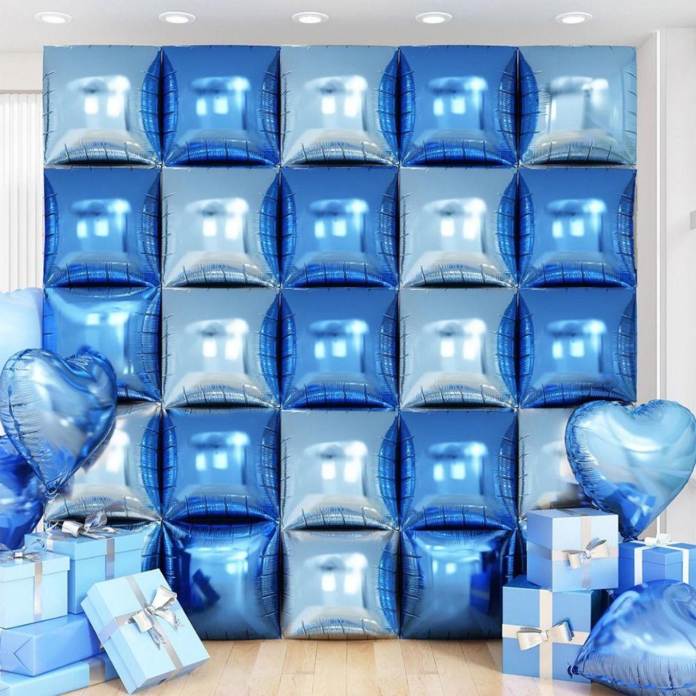 25 шт./набор Двусторонние воздушные шары Стена для фона Многоцветный набор гирлянд Задник из воздушных шаров Квадратные декоративные принадлежности