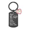 1Pc Stainless Steel Commemorative Gift Love Accessories Fashion Accessories Engraved Keychain Simple Style Black Russian Keychain