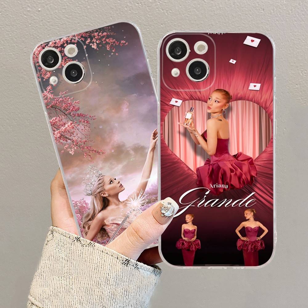 A-Ариана Г-Гранде Прозрачный Чехол Для Телефона Для iPhone 16 15 14 13 12 11 Pro Max Plus Мягкая Крышка
