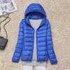 Women's Lightweight Hooded Down Cotton Jacket - Slim Fit, Large Size, Short Style for Autumn and Winter 2022