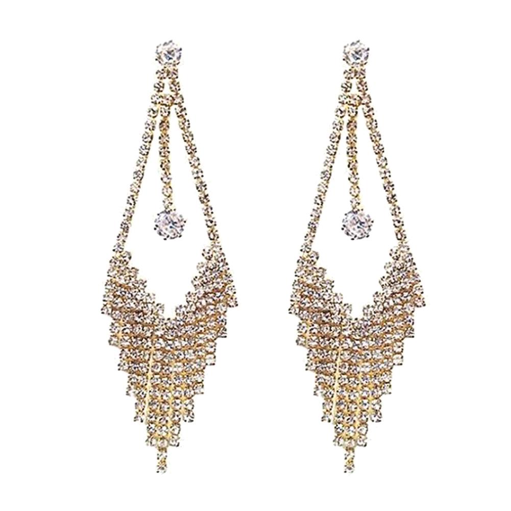 Длинные блестящие геометрические серьги