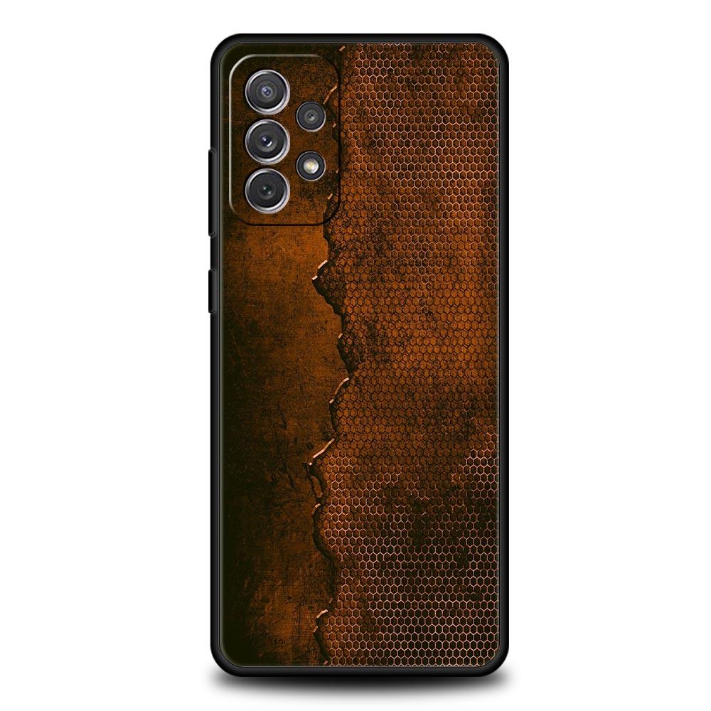 Vintage Industrial Style Rusty Phone Case for Samsung Galaxy A55 A35 A17 A07 A15 A13 A25 A72 A73 A32 A52 A52S A41 5G Soft TPU