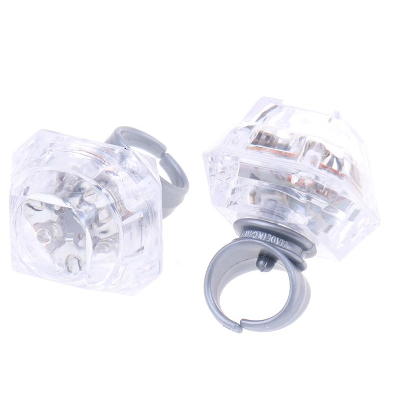 1Pc Led Flashing Light Up Glowing Finger Ring Toys Christmas Year Party Toy