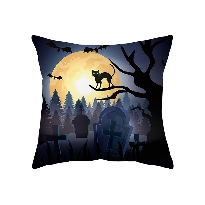 Ужас Хэллоуин летучая мышь тыква с принтом наволочка для дома, гостиной, украшения дивана, полиэстеровая подушка, наволочка
