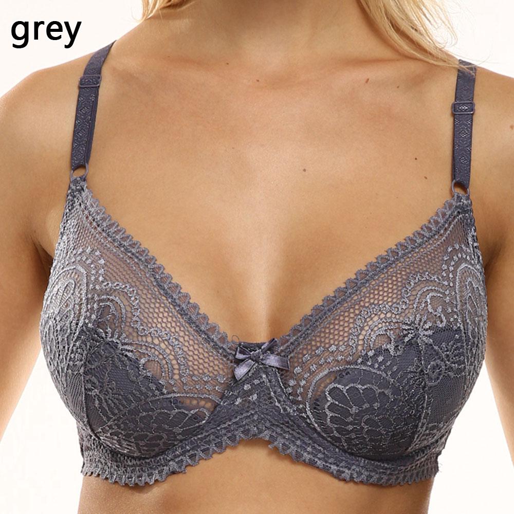Floral Lace Bralette Ultrathin Deep V Bra Unlined Push Up Brassiere for Women Intimates