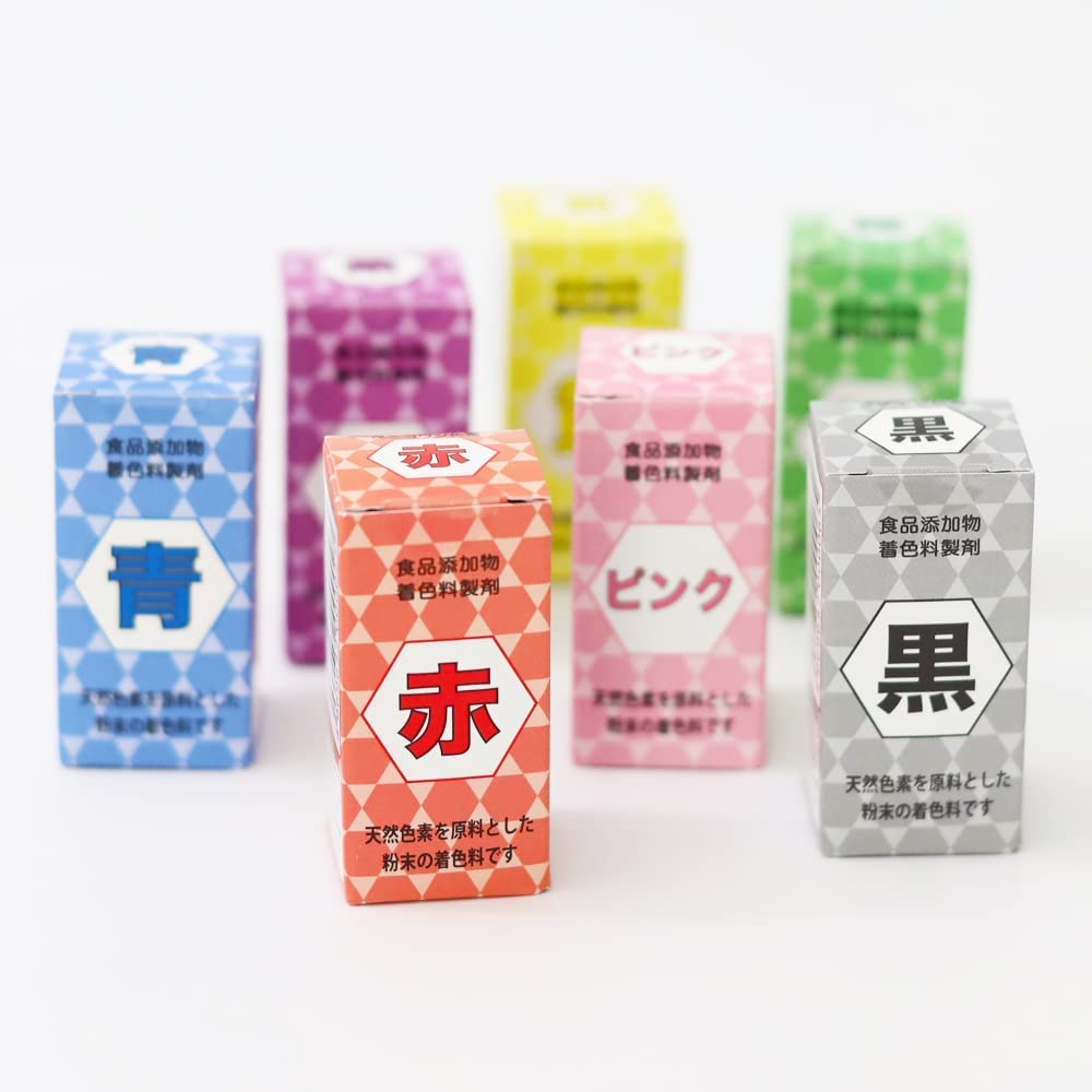 Пищевой краситель Натуральный цветной порошок Пищевой краситель, полученный из натуральных растений и водорослей Набор из 7 цветов x 7 черный Bensei Натуральный краситель для домашнего использования
