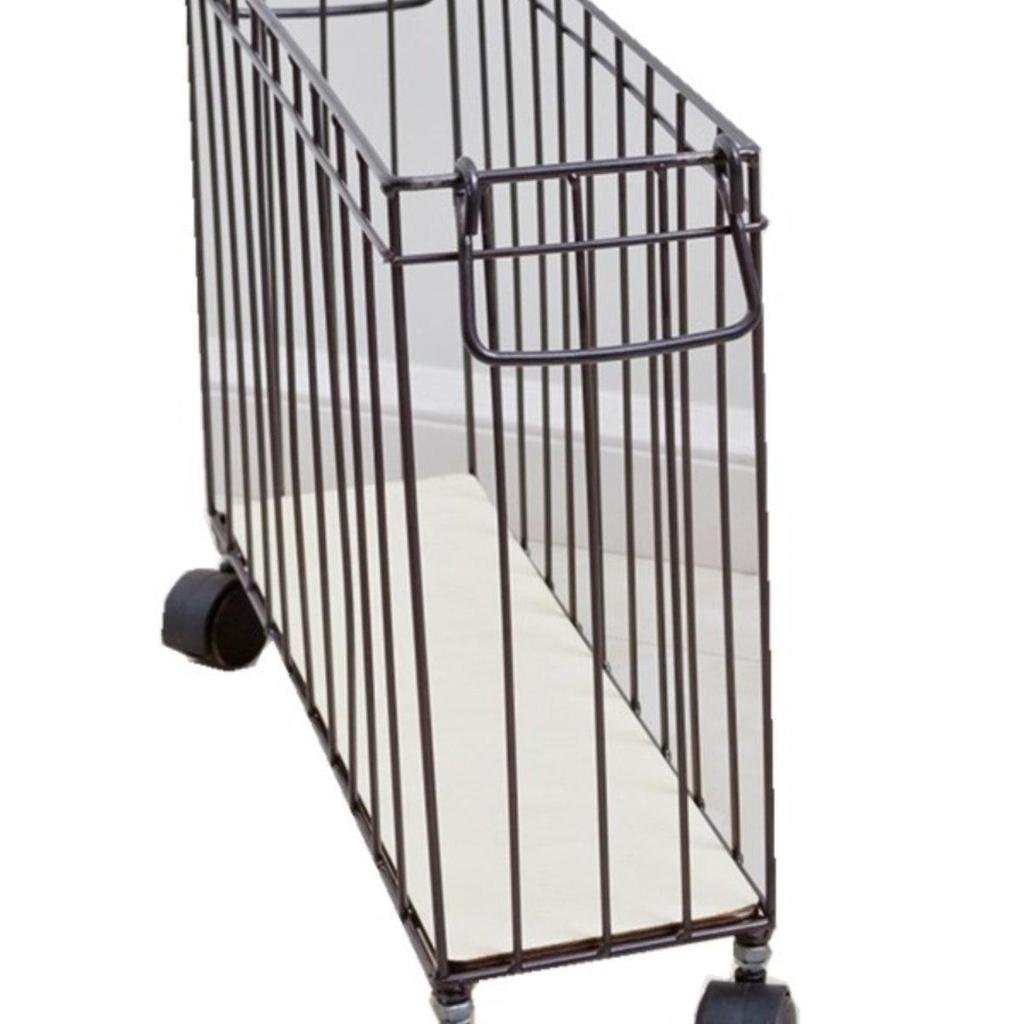 Nordic Style Iron Storage Basket with Wheels for Books, Snacks, Magazines, Yoga Mats & Sports Equipment