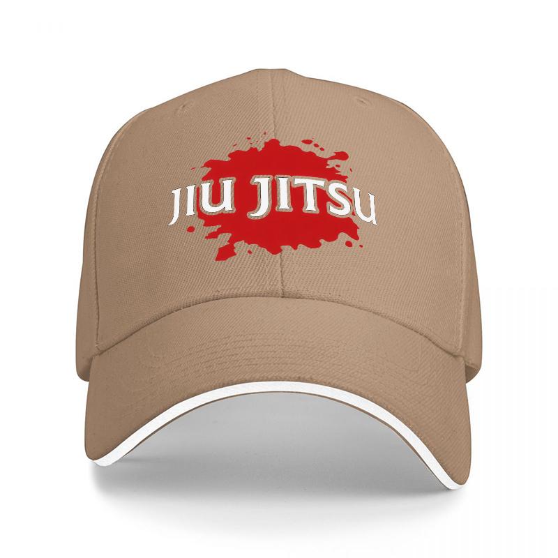 КЕПКА БЕЙСБОЛКА JIU JITSU BLOOD SPLASH LOGO ЧЕРНАЯ С БЕЛЫМ КАНТОМ СПОРТИВНЫЙ ДИЗАЙН ДЛЯ Мужчин И Женщин АКСЕССУАРЫ ДЛЯ ФАНАТОВ