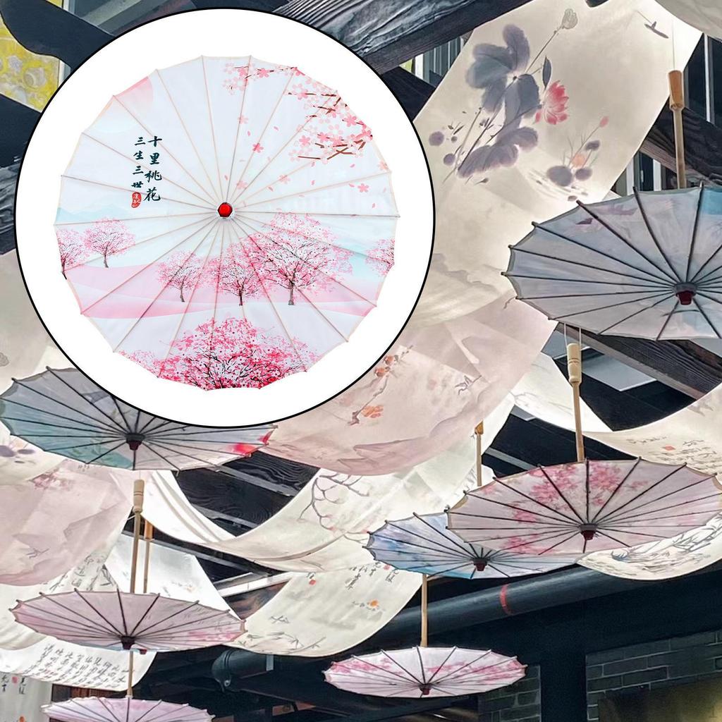 Китайский зонт из промасленной бумаги, античный восточный зонтик от солнца для женщин, танцевальные подарки