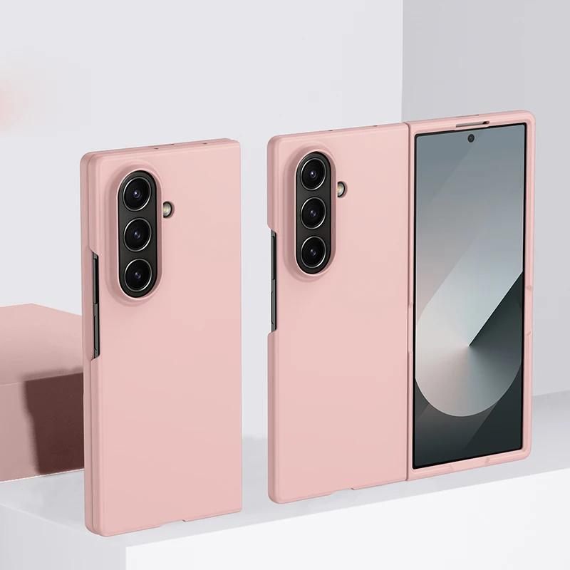Чехол для телефона Samsung Galaxy Z Fold 7 6 5 3 4 ZFold7 Защитная крышка Конфетный Милый Ультратонкий Кожаный Жесткий Чехол