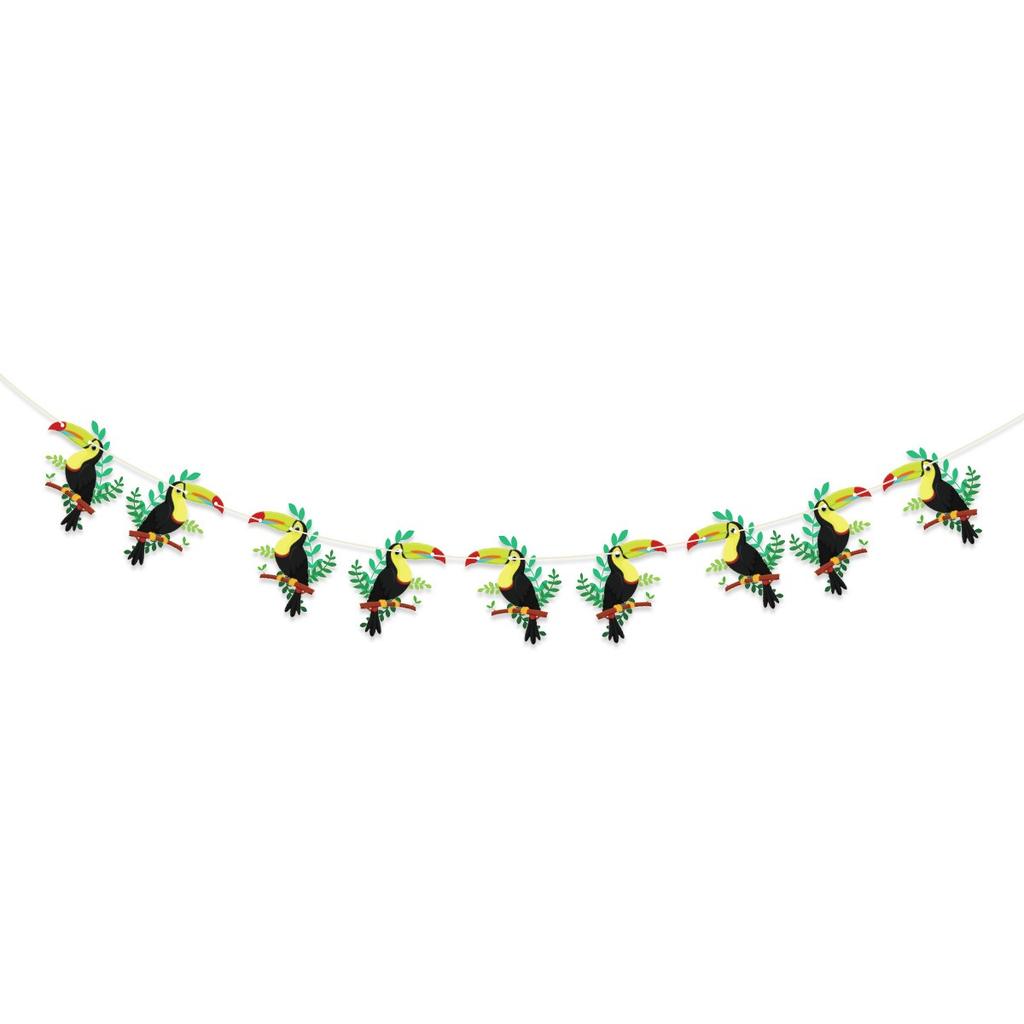 Summer Beach Party Decor Pineapple Flamingo Flower Banner Tropical Bird Aloha Sun Garlands Happy Hawaiian Party Decors Banner