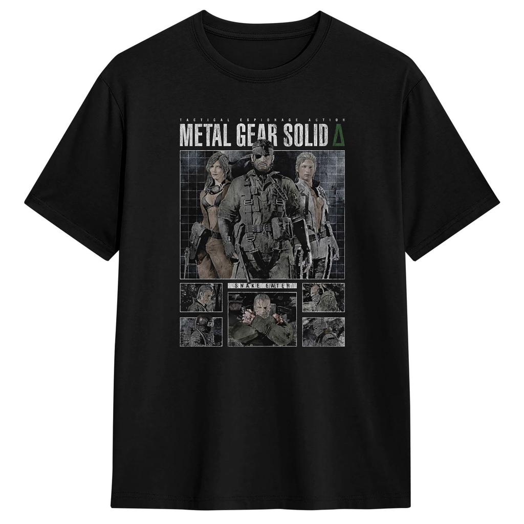 Metal Gear Solid Игра MGS Игровые Унисекс Футболки Юмористические Футболки С Коротким Рукавом С Круглым Вырезом Футболки Чистый Хлопок Больших Размеров Топы