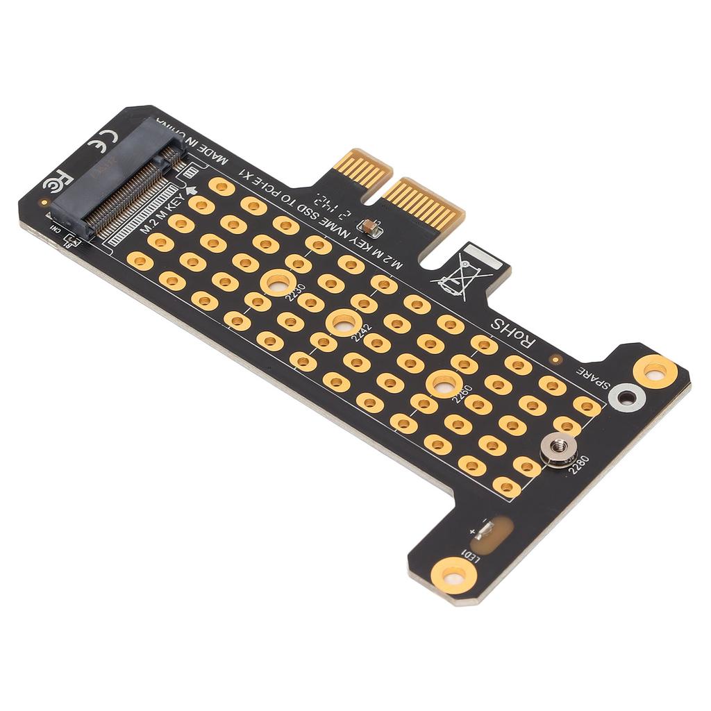 NVMe M.2 To PCIE X1 Riser Card Full Height Baffle NVMe PCIE Adapter for Win for OS X for Linux for