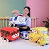 Simulation Car Bus Police Car Throw Pillow Plush Toy Children Soothing Doll Birthday Gift