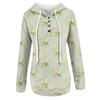 Women's Fashion Slim Fit Long Sleeve Floral Print Hooded Sweatshirt Top