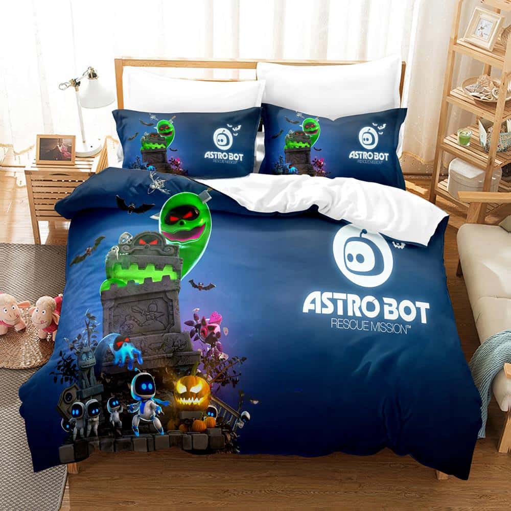 3D Print Anime Astro Bot Bedding Collection Single Twin Full Queen King Size Bed Collection Adult Kid Bedroom Duvet Cover Collections Home Textiles