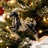 Festive Party Supplies for Christmas Black Goat Tree Hanging Ornament, 2D Acrylic Winter Wonderland Favors Pendant, Decorative Car Accessory