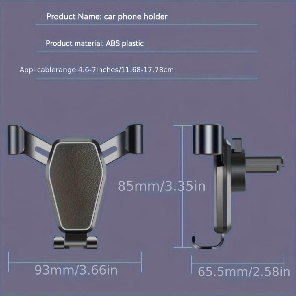 2/1 PCS Car Navigation Mobile Phone Holder, Car Air Outlet Anti Shake Gravity Car Holder