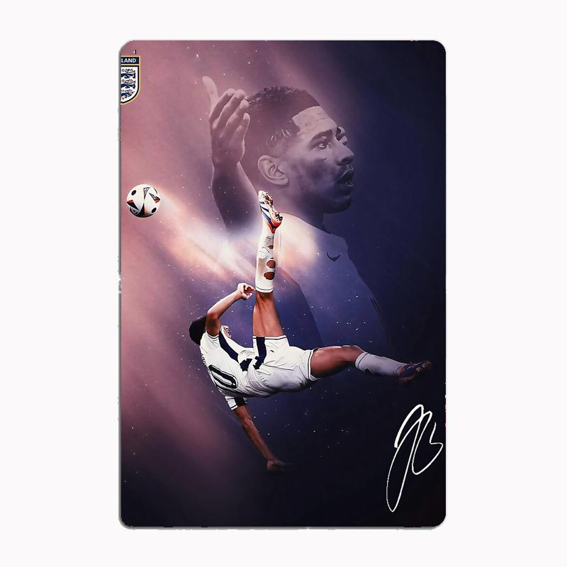 Джуд Беллингем Футбол Спорт Игрок Плакаты Металлический Знак Плакат Гараж Комната Кинотеатр Гостиная Пользовательские Жестяные Винтаж Домашний Декор