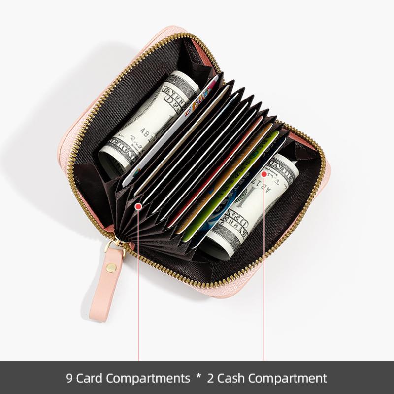 Новая мини-сумка для карточек с несколькими слотами и молнией для девочек, милый короткий кошелек с мультяшным медведем, держатель для карт для учащихся средних и старших классов, подарки на фестиваль богини