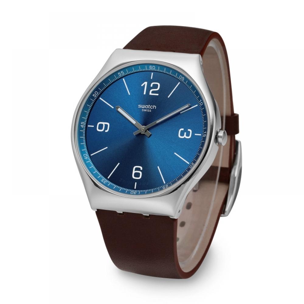 Swatch SS07S101 Skin Irony Skinwind Мужские кожаные часы S