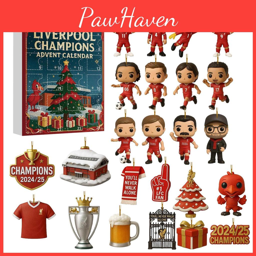 Арсенал Ливерпуль Футбол Акриловый Рождественский Блайнд Бокс Украшение на Елку с Мультяшными Персонажами для Праздничного Декора