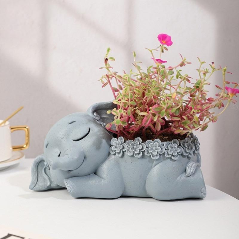 Succulent Flower Pots Resin Silicone Mold Suitable for DIY Garden Concrete Flower Pots Candle Holder Crafts Home Decor