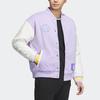 adidas Бейсбольная куртка Neo Color Block Letter Print, унисекс, светло-фиолетовая IK5428