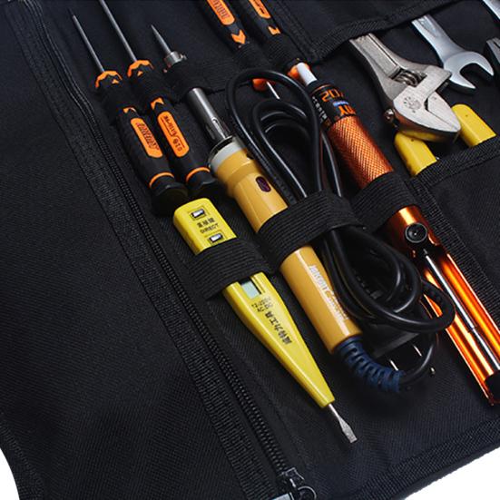 Портативная сумка-органайзер Puntos из ткани Оксфорд, инструменты для ремонта электриков, сумка для хранения в рулонах