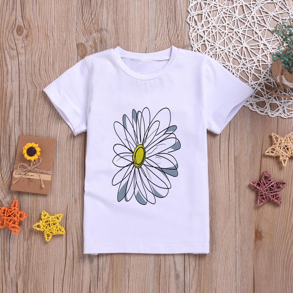 Новая летняя детская футболка с короткими рукавами из мультфильма, 3 цвета, повседневные футболки для мальчиков, топы для девочек, футболка с цветами, детская одежда