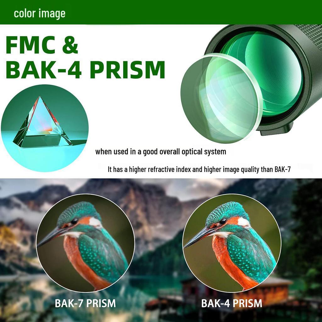 80x100 HD Monocular Telescope - High Power, Low Light Night Vision, Large Objective Lens for Outdoor and Bee Watching