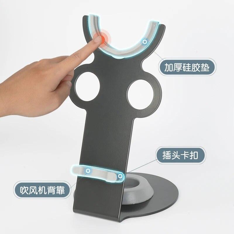 Hair Dryer Rack Table Top Dyson Metal Hanger Vertical Hair Dryer Shelf On Dressing Table No Punching Desk Blow Dryer Bracket