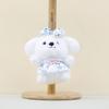 Dog Bowknot Plush Keychain Toy Pendant Stuffed Doll Cartoon Bag Decorations