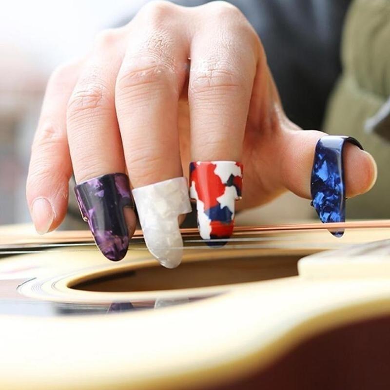 4Pc/Set Guitar Part Finger Picks Guitars Picks Pickup Guitar Bass Fingerstyle Thumb Plectrums Guitars Strap Accessor
