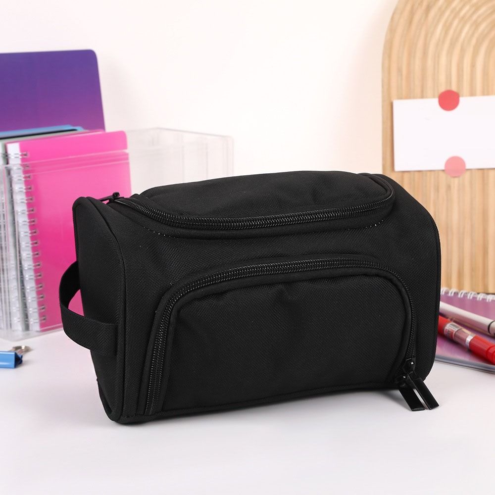 Large Capacity Pencil Bag Oxford Cloth Stationery Organizer Simple Double-Layer Pencil Case  Travel