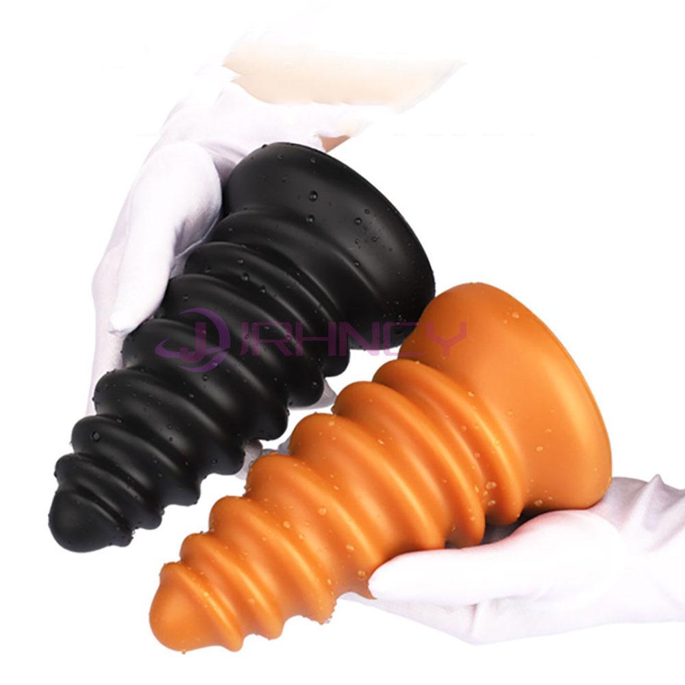 Screw Huge Anal Plug Silicone Soft Butt Plug Big Anal Dilation Sex