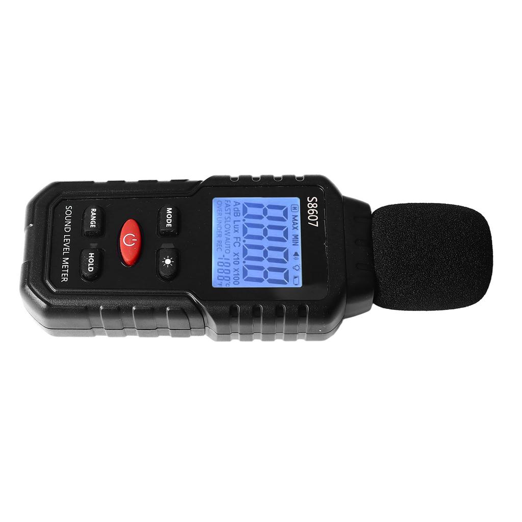 Измеритель уровня звука Цифровой ЖК-дисплей Экран с подсветкой Шум Децибел Портативный SPL-метр S8607