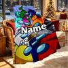 Custom Name Personalized Among Us Print Blanket, Home Decor, Bedroom, Sofa, Camping, Couch, Gifts for Birthday ChristmasEnthusiasts