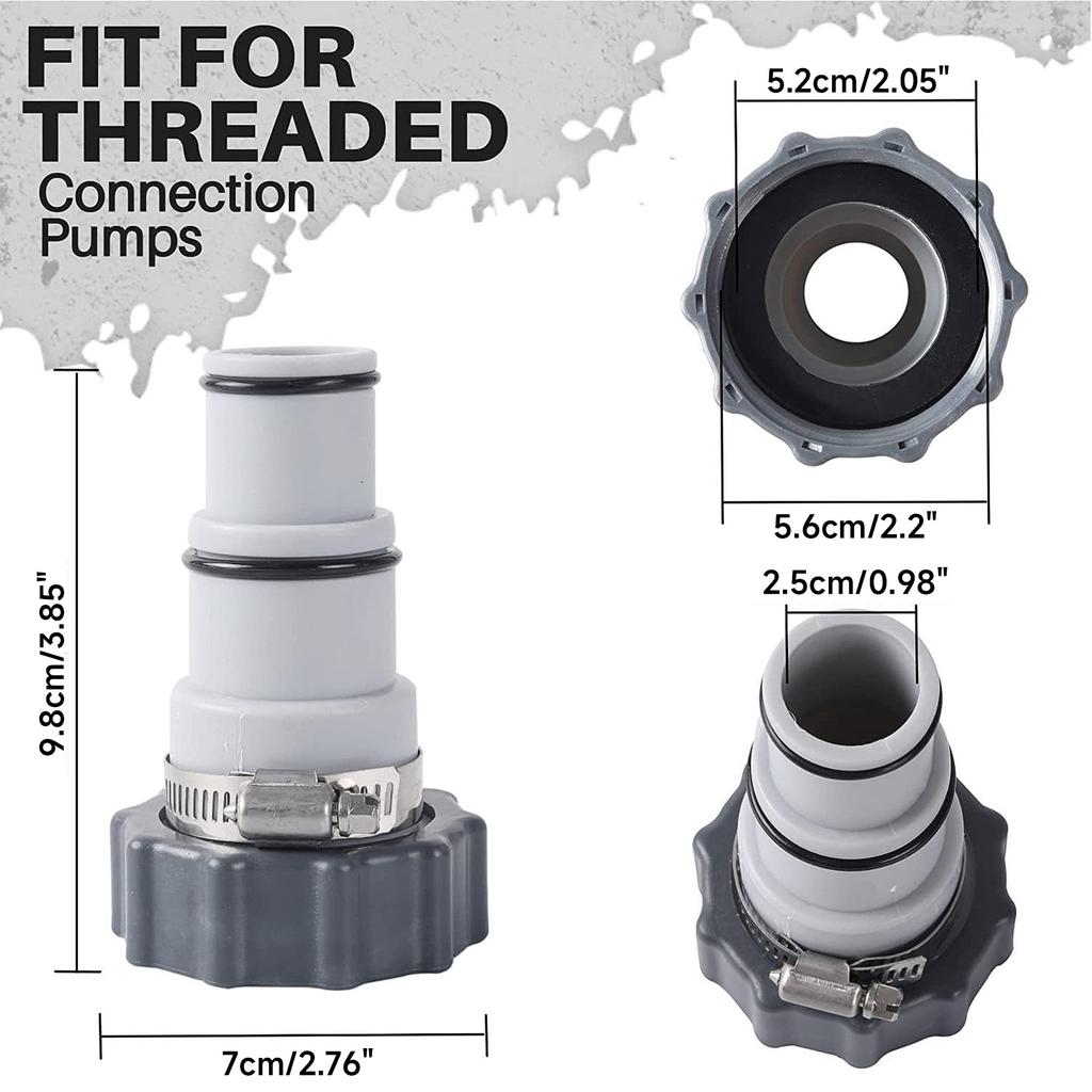 Hose Pipe Adapter For Plunger Valve Pool Drain Swimming Pool Intex Fit 4000 2500 2000 1500 ARU Threaded Connection Pumps