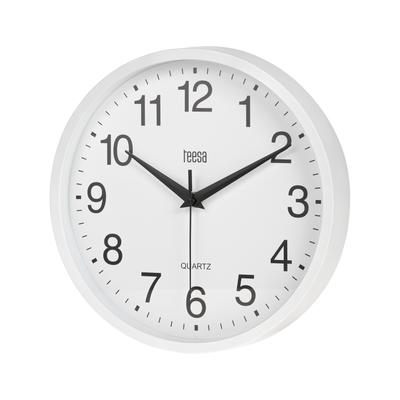 Настенные часы 25 см Teesa белые современные бесшумные